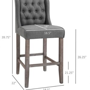 Set de 2 taburetes de desayunador HOMCOM