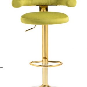 Taburete de terciopelo verde con dorado ARTICSCORPION