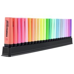 Estuche De 23 Resaltadores De Color Neón Y Pastel Boss Stabilo