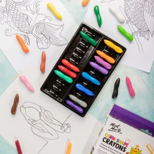 24 Crayones ergonómicos con forma de maíz Mont Marte