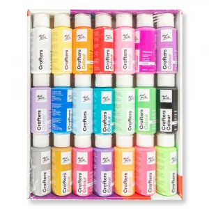 Juego de pinturas Crafters Colour , 21 unidades x 60ml, Mont Marte