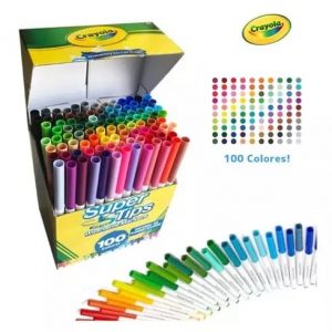 Marcadores Crayola Super Tips 100 colores