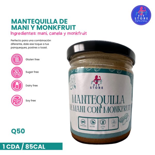 MANTEQUILLA DE MANI CON MONKFRUIT