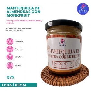 MANTEQUILLA DE ALMENDRAS CON MONKFRUIT