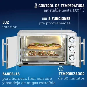 Horno Tostador con Puertas Francesas