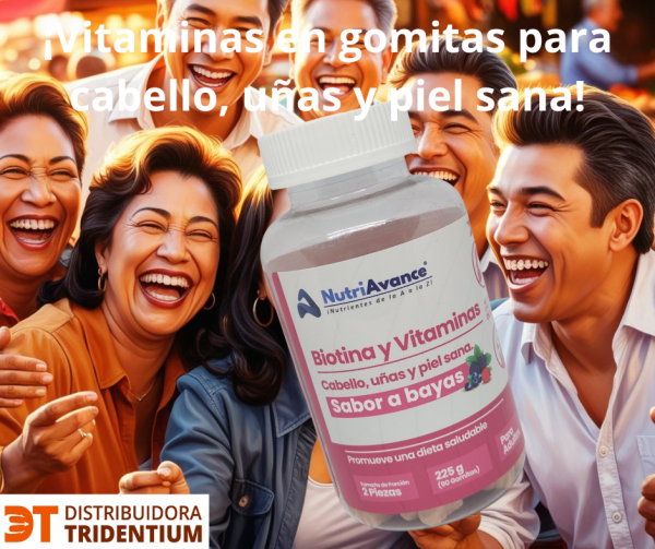 Vitaminas en gomitas para cabello, uñas y peil sanas