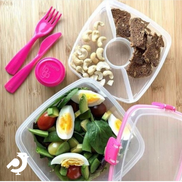 Tupper para ensalada con compartimientos / Sistema To Go® Ensaladas