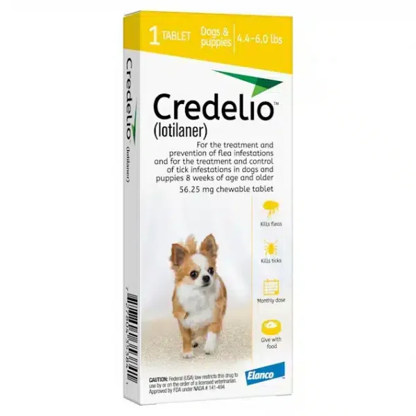 Credelio amarillo 1.3-2.5 kg caja 3 tabletas