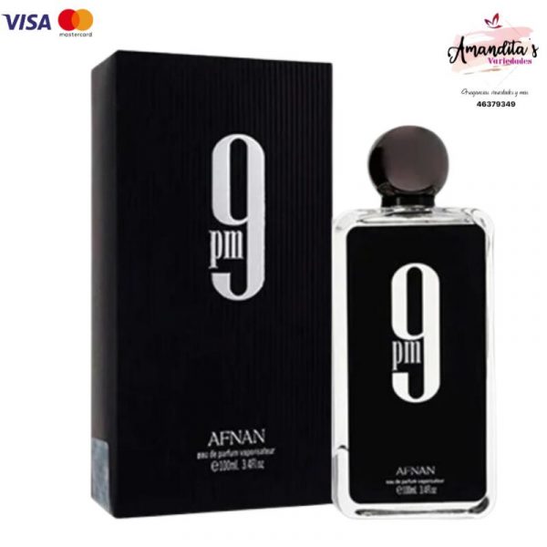 Afnan 9 Pm Eau De Parfum Spray para hombre, 3.4 onzas