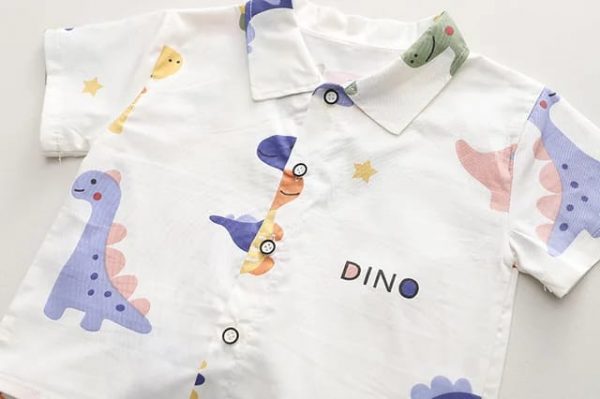 Traje casual de 2 piezas diseño de dinosaurios