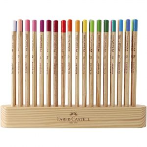 Crayón de madera Faber Castell 36 colores natural supersoft con base