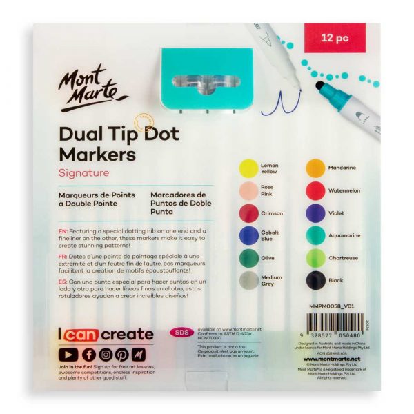 Marcadores Dual Tip Dot Mont Marte