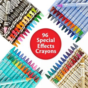 SET CRAYOLA CRAYON: Contiene 96 crayones, con 24 crayones neón, metálicos, perlados y con glitter