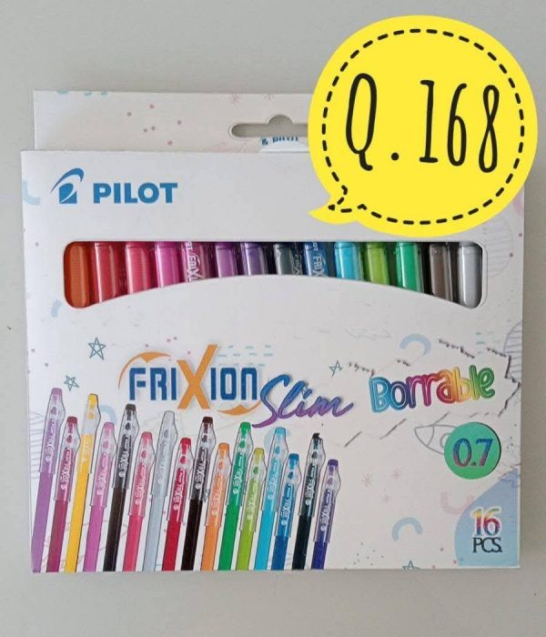 16 Boligrafos Pilot 0.7 Frixion Slim Borrable