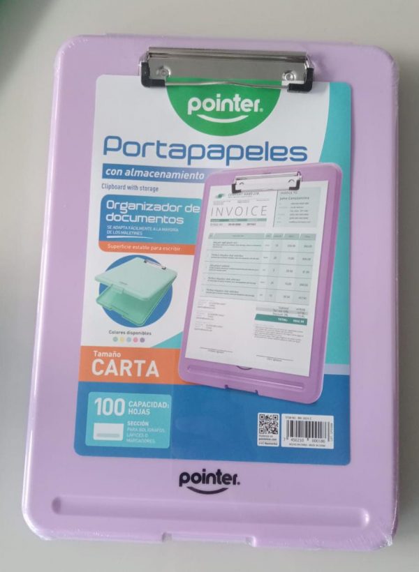 Portapapeles Pointer tamaño Carta Lila