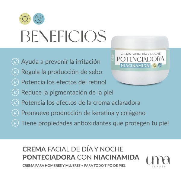 beneficios crema potenciadora con niacinamida uma beauty